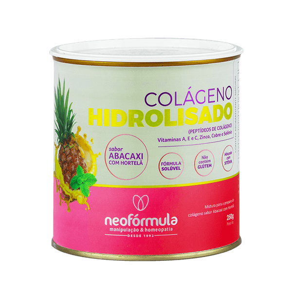 Colágeno Hidrolisado Sabor Abacaxi C/ Hortelã  Neofórmula 250 gramas