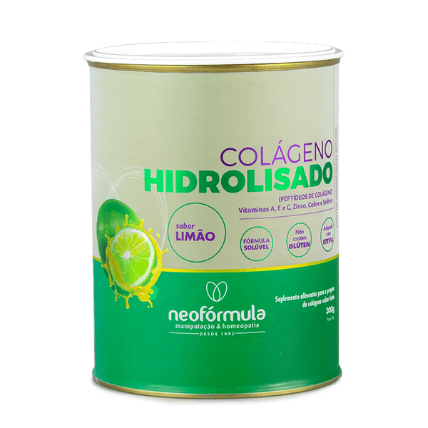 Colágeno Hidrolisado Sabor Limão  Neofórmula 300 gramas